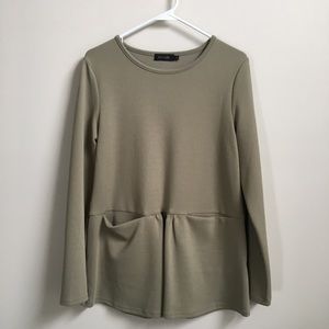 Roolee peplum long sleeve with pockets